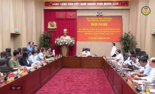 Thông qua dự thảo báo cáo kết quả kiểm tra, giám sát tại Hưng Yên