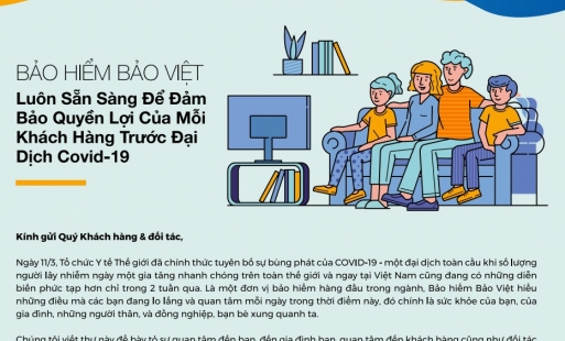 Bảo hiểm Bảo Việt sẵn sàng cùng khách hàng vượt qua đại dịch Covid - 19
