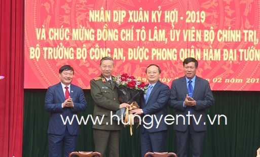 Đại tướng Tô Lâm, Bộ trưởng Bộ Công an thăm và gặp mặt đầu xuân tại Hưng Yên