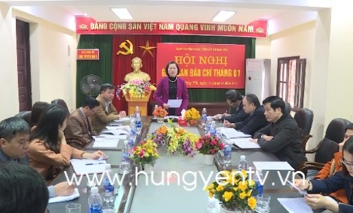Ban Tuyên giáo Tỉnh ủy tổ chức giao ban báo chí Hưng Yên tháng 1 năm 2019