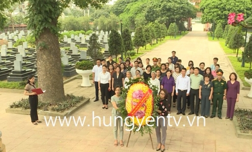 Hội LHPN Hưng Yên dâng hương tưởng niệm du kích Hoàng Ngân và anh hùng Vũ Thị Kính