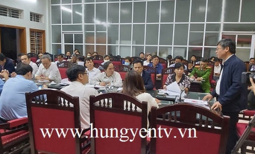 PCT UBND tỉnh họp khẩn với huyện Tiên Lữ xử lý diễn biến dịch Covid - 19
