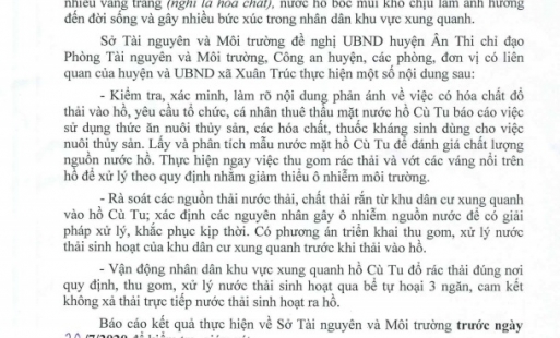 Kiểm tra, xác minh và xử lý tình trạng ô nhiễm môi trường sau phản ánh của Đài PT&TH Hưng Yên