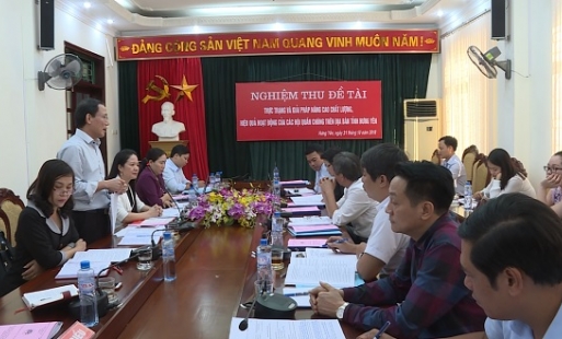 Nghiệm thu đề tài khoa học về nâng cao hiệu quả hoạt động của các hội quần chúng tại Hưng Yên