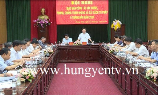 Hưng Yên: Giao ban công tác nội chính, phòng, chống tham nhũng và cải cách tư pháp