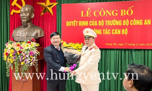 Trưởng Công an huyện Tiên Lữ được bổ nhiệm làm Phó Giám đốc Công an tỉnh Hưng Yên
