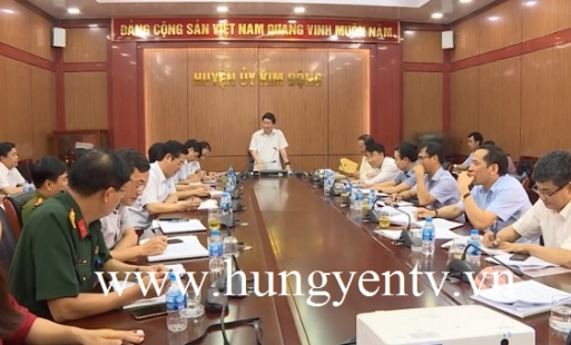 PBT Thường trực Tỉnh ủy Nguyễn Duy Hưng làm việc với BTV huyện ủy Kim Động