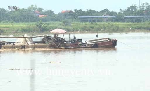 Hưng Yên: Tăng cường xử lý các trường hợp khai thác cát trái phép