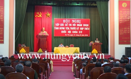 Đoàn Đại biểu Quốc hội tỉnh Hưng Yên tiếp xúc cử tri 4 huyện