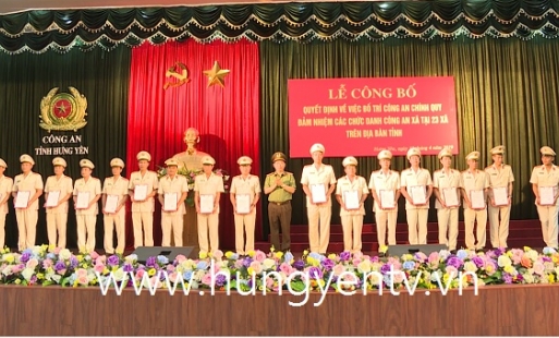 Hưng Yên điều động 43 công an chính quy về làm trưởng, phó công an tại 23 xã 
