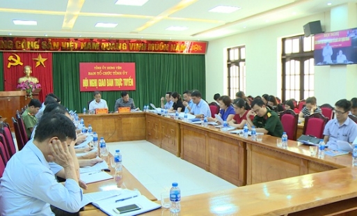 Giao ban trực tuyến ngành Tổ chức xây dựng Đảng tháng 9 