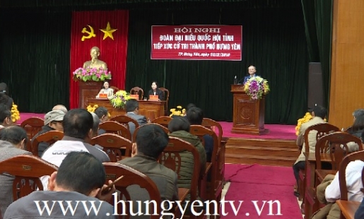 Đoàn Đại biểu Quốc hội tỉnh Hưng Yên tiếp xúc cử tri sau kỳ họp thứ 8