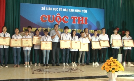 33 đề tài đoạt giải cuộc thi khoa học kỹ thuật cho học sinh trung học tỉnh Hưng Yên