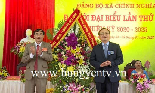 Bí thư Tỉnh ủy Đỗ Tiến Sỹ dự Đại hội Đảng bộ xã Chính Nghĩa