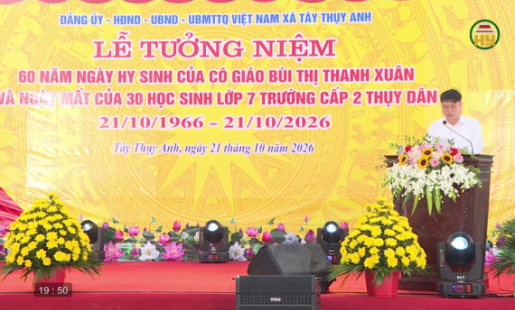 Lễ tưởng niệm cô giáo, liệt sĩ Bùi Thị Thanh Xuân
