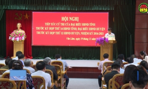Đại biểu HĐND tỉnh tiếp xúc cử tri Văn Lâm trước Kỳ họp thứ 14, HĐND tỉnh khoá XVI.