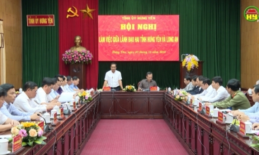 Đoàn cán bộ tỉnh Long An thăm, làm việc tại Hưng Yên