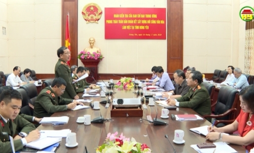 Đoàn kiểm tra của Ban chỉ đạo Trung ương Phong trào “Toàn dân đoàn kết xây dựng đời sống văn hóa” làm việc tại tỉnh