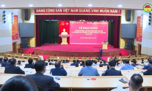 Khai giảng lớp bồi dưỡng, cập nhật kiến thức dành cho cán bộ thuộc diện Ban Thường vụ Tỉnh ủy quản lý năm 2021