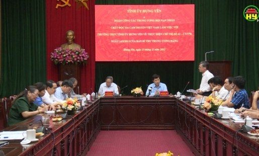 Trung ương Hội nạn nhân chất độc da cam làm việc với tỉnh Hưng Yên