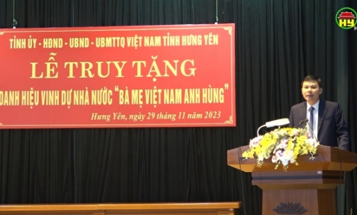 Truy tặng danh hiệu vinh dự Nhà nước “Bà Mẹ Việt Nam anh hùng”