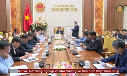  Chủ tịch UBND tỉnh làm việc với Sở Nông nghiệp và Môi trường