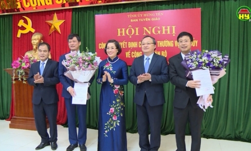 Trao quyết định bổ nhiệm Trưởng ban Tuyên giáo Tỉnh ủy