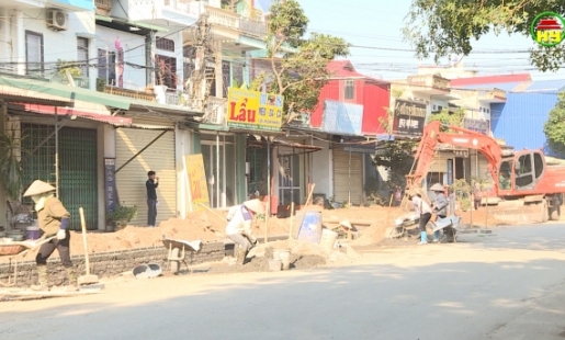 Yên Mỹ đẩy nhanh tiến độ triển khai hoàn thành các công trình giao thông trước Tết Nguyên đán