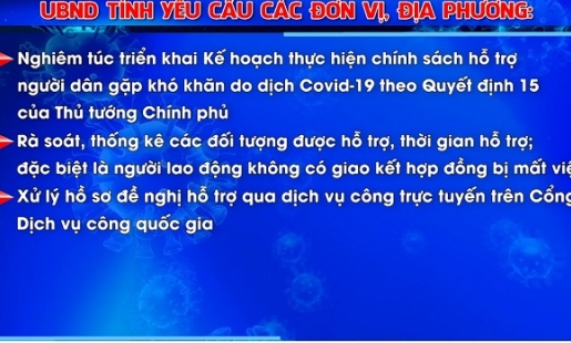 Hưng Yên: Khẩn trương thực hiện hỗ trợ người dân gặp khó khăn do dịch Covid - 19