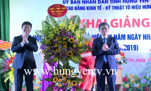 Trường Cao đẳng Kinh tế - Kỹ thuật Tô Hiệu Hưng Yên khai giảng năm học mới