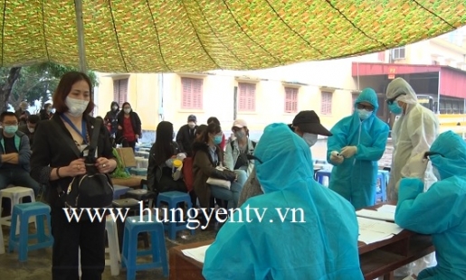 Trường Quân sự tỉnh Hưng Yên đón, cách ly người trở về từ vùng dịch Covid-19