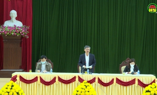UBND tỉnh làm việc với huyện Yên Mỹ về công tác phòng, chống dịch Covid-19