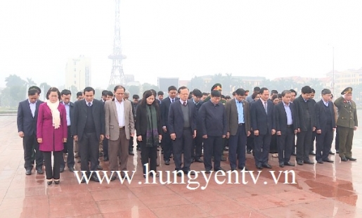 Lãnh đạo tỉnh Hưng Yên dâng hương, dâng hoa kỷ niệm 90 năm ngày thành lập Đảng      