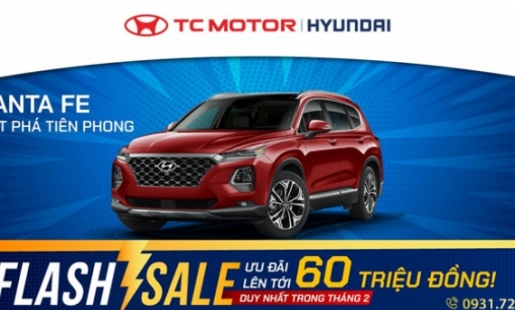 Hyundai SantaFe ưu đãi cực khủng lên tới 60 triệu đồng