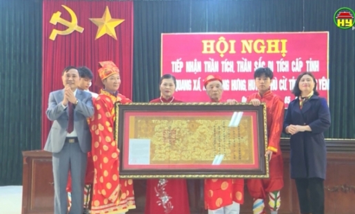 Tiếp nhận thần tích, thần sắc Di tích Đình Quang Xá
