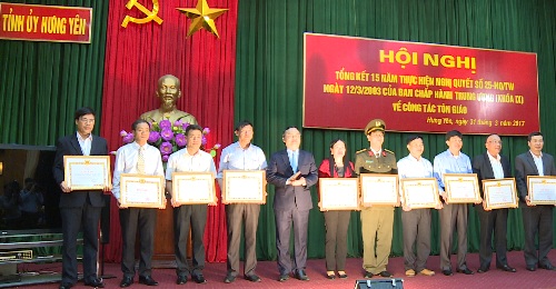 Hưng Yên tổng kết công tác tôn giáo