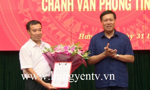 Phó Giám đốc Sở KHCN được bổ nhiệm làm Chánh Văn phòng Tỉnh ủy Hưng Yên