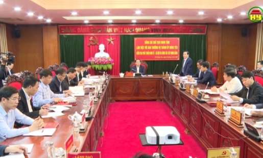 Chủ tịch UBND tỉnh làm việc với BTV Thành ủy Hưng Yên