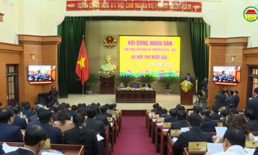 Kỳ họp thứ 16, HĐND tỉnh khoá XVI nhiệm kỳ 2016-2021