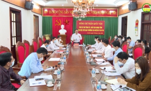 Chủ tịch UBND tỉnh làm việc với huyện Ân Thi