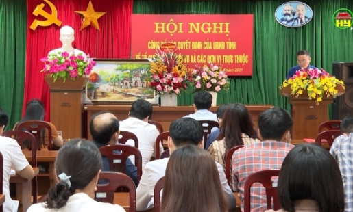 Công bố các quyết định của UBND tỉnh về tổ chức lại Sở Nội vụ và các đơn vị trực thuộc