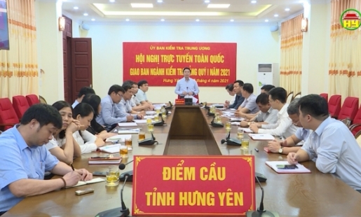 Hội nghị trực tuyến toàn quốc giao ban ngành kiểm tra Đảng quý I năm 2021.