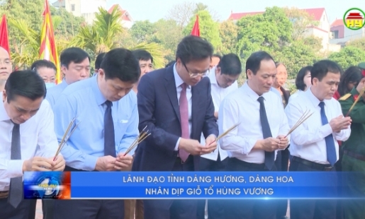 Lãnh đạo tỉnh dâng hương, dâng hoa nhân dịp giỗ tổ Hùng Vương