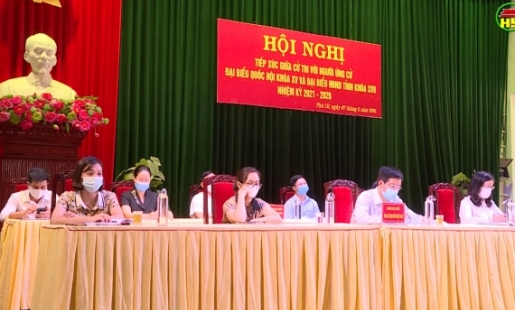 Hưng Yên: Tiếp xúc cử tri với người ứng cử đại biểu Quốc hội và HĐND tỉnh .