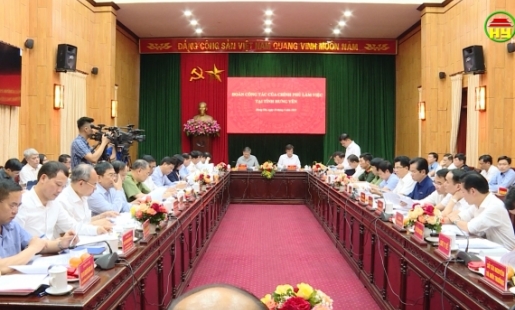 Đoàn công tác của Chính phủ làm việc tại Hưng Yên