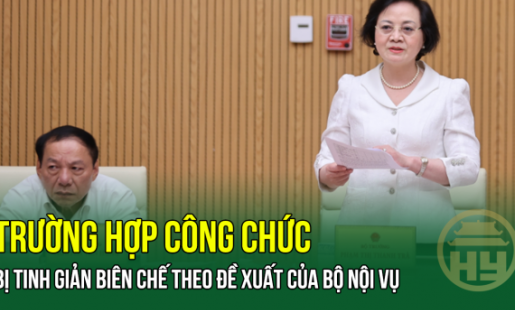 MỚI: Trường hợp công chức bị tinh giản biên chế theo đề xuất của Bộ Nội vụ