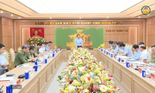 Đoàn công tác của Bộ Chính trị, Ban Bí thư làm việc tại Hưng Yên