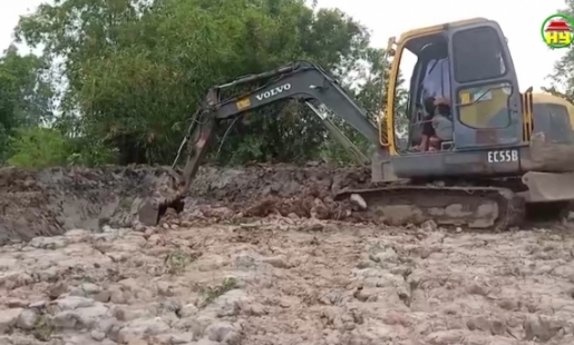 Tình trạng san lấp ao trái phép ở xã Tân Phúc