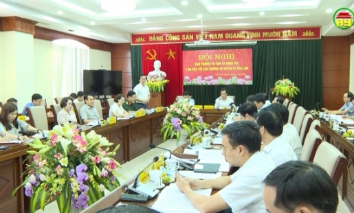 Ban Thường vụ Tỉnh ủy Hưng Yên làm việc với Ban Thường vụ Huyện ủy Văn Lâm