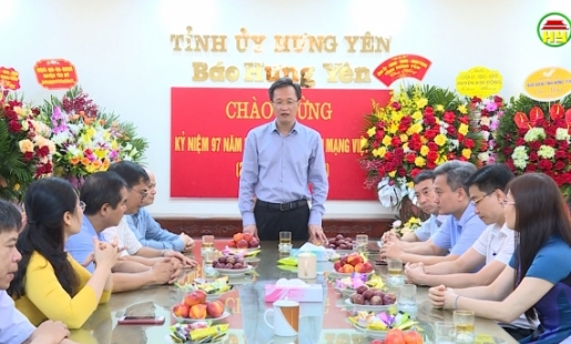 Bí thư Tỉnh ủy chúc mừng các cơ quan báo chí nhân kỷ niệm 97 năm ngày Báo chí cách mạng Việt Nam